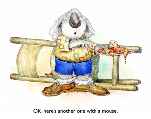 Does This Have Cauliflower???  Mort the Koala Bear wants to know what’s in his casserole.  Illustrated by children’s artist (and fellow picky eater) Jim Harris.